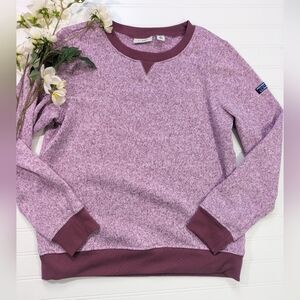 LL Bean Pink Sweater Fleece Crewneck Pullover